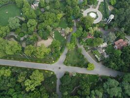 Drone view of Public park on 2023-07-17 in Lahore Pakistan photo