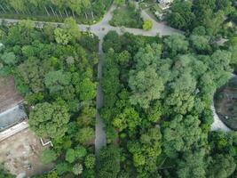 Drone view of Public park on 2023-07-17 in Lahore Pakistan photo