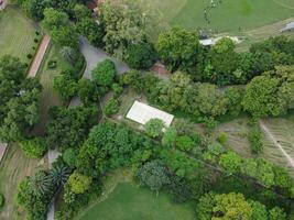 Drone view of Public park on 2023-07-17 in Lahore Pakistan photo