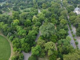 Aerial view of green city on 2023-09-17 in Lahore Pakistan photo