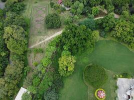 Aerial view of green city on 2023-09-17 in Lahore Pakistan photo