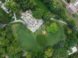 Aerial view of green city on 2023-09-17 in Lahore Pakistan photo