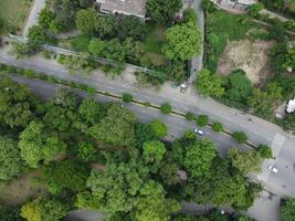 Aerial view of green city on 2023-09-17 in Lahore Pakistan photo