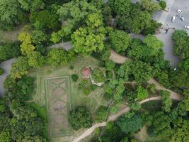 Aerial view of green city on 2023-09-17 in Lahore Pakistan photo