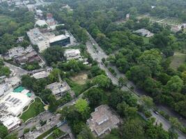 Aerial view of green city on 2023-09-17 in Lahore Pakistan photo