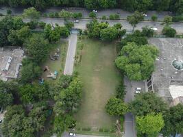 Aerial view of green city on 2023-09-17 in Lahore Pakistan photo