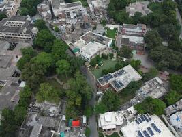 Aerial view of green city on 2023-09-17 in Lahore Pakistan photo