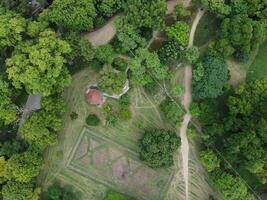 aéreo ver de verde ciudad en 2023-09-17 en lahore Pakistán foto