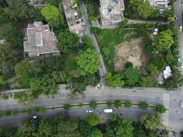 Aerial view of green city on 2023-09-17 in Lahore Pakistan photo