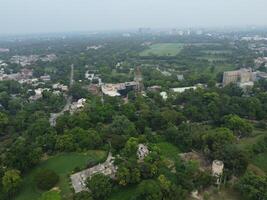Aerial view of green city on 2023-09-17 in Lahore Pakistan photo