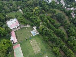 Aerial view of green city on 2023-09-17 in Lahore Pakistan photo