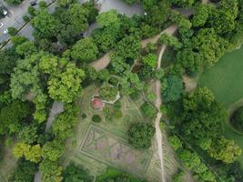 Aerial view of green city on 2023-09-17 in Lahore Pakistan photo