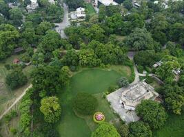 Aerial view of green city on 2023-09-17 in Lahore Pakistan photo