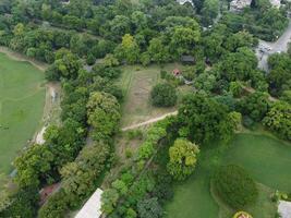 Aerial view of green city on 2023-09-17 in Lahore Pakistan photo