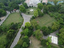 aéreo ver de jiná jardín en 2023-07-17 en lahore Pakistán. foto