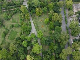 aéreo ver de jiná jardín en 2023-07-17 en lahore Pakistán. foto