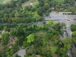 aéreo ver de jiná jardín en 2023-07-17 en lahore Pakistán. foto