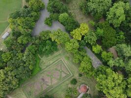 aéreo ver de jiná jardín en 2023-07-17 en lahore Pakistán. foto