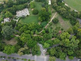 Aerial view of Jinah Garden on 2023-07-17 in Lahore Pakistan. photo