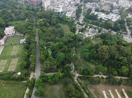 Aerial view of Jinah Garden on 2023-07-17 in Lahore Pakistan. photo