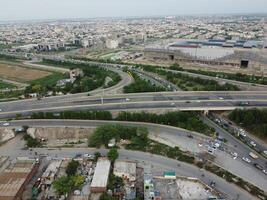 Aerial view of high ways in City Lahore of Pakistan on 2023-07-17. photo