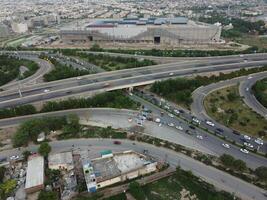 Aerial view of high ways in City Lahore of Pakistan on 2023-07-17. photo