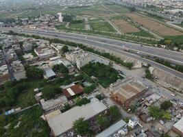 Aerial view of high ways in City Lahore of Pakistan on 2023-07-17. photo