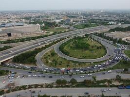 aéreo ver de alto formas en ciudad lahore de Pakistán en 2023-07-17. foto