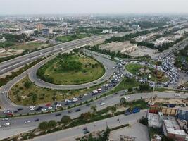 Aerial view of high ways in City Lahore of Pakistan on 2023-07-17. photo