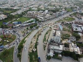 Aerial view of high ways in City Lahore of Pakistan on 2023-07-17. photo