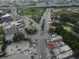 Aerial view of high ways in City Lahore of Pakistan on 2023-07-17. photo