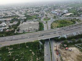 Aerial view of high ways in City Lahore of Pakistan on 2023-07-17. photo