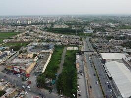 Aerial view of high ways in City Lahore of Pakistan on 2023-07-17. photo