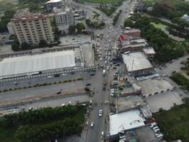 aéreo ver de alto formas en ciudad lahore de Pakistán en 2023-07-17. foto