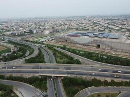 Aerial view of high ways in City Lahore of Pakistan on 2023-07-17. photo