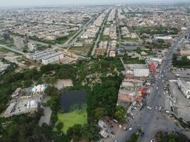 Aerial view of high ways in City Lahore of Pakistan on 2023-07-17. photo