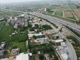 Aerial view of high ways in City Lahore of Pakistan on 2023-07-17. photo