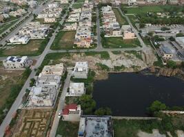 Aerial view of high ways in City Lahore of Pakistan on 2023-07-17. photo