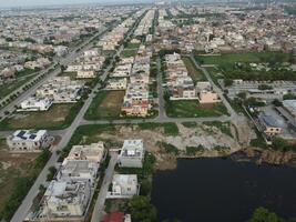 Aerial view of high ways in City Lahore of Pakistan on 2023-07-17. photo