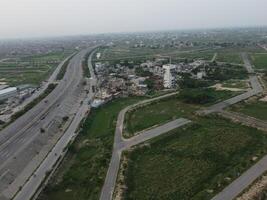 Aerial view of high ways in City Lahore of Pakistan on 2023-07-17. photo