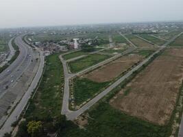 Aerial view of high ways in City Lahore of Pakistan on 2023-07-17. photo