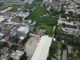 Aerial view of high ways in City Lahore of Pakistan on 2023-07-17. photo