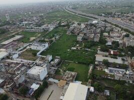 Aerial view of high ways in City Lahore of Pakistan on 2023-07-17. photo