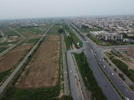 Aerial view of high ways in City Lahore of Pakistan on 2023-07-17. photo