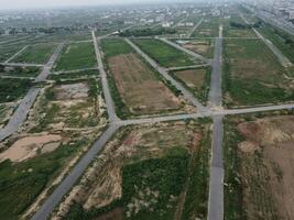 Aerial view of high ways in City Lahore of Pakistan on 2023-07-17. photo