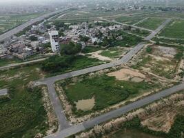 aéreo ver de alto formas en ciudad lahore de Pakistán en 2023-07-17. foto