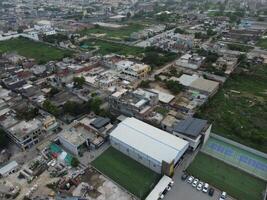 Aerial view of Defence main square, a small town in Lahore Pakistan. photo