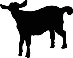 Goats Roaming in Countryside vector or silhouette