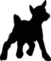 Baby Goats Playing in Farmyard vector or silhouette file