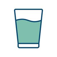 Prglass of water icon vector design template in white background